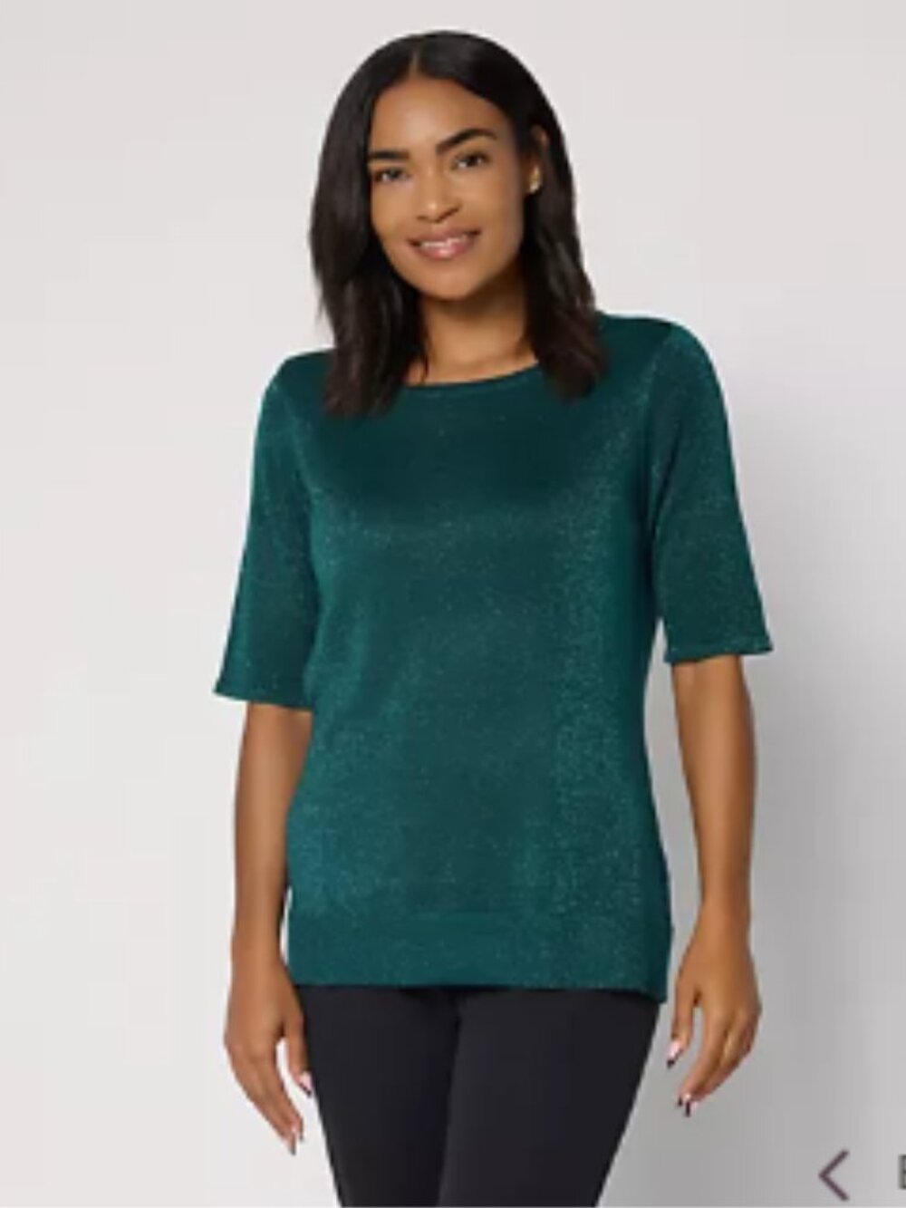 Jingle Belles by Kim Gravel Glam Lurex Layering Sweater - Size: 1X - NIP